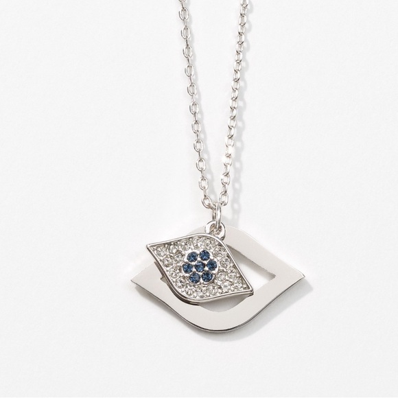 Touchstone Crystal Jewelry - Touchstone Crystal Evil Eye Crystal and Sapphire Crystal Necklace